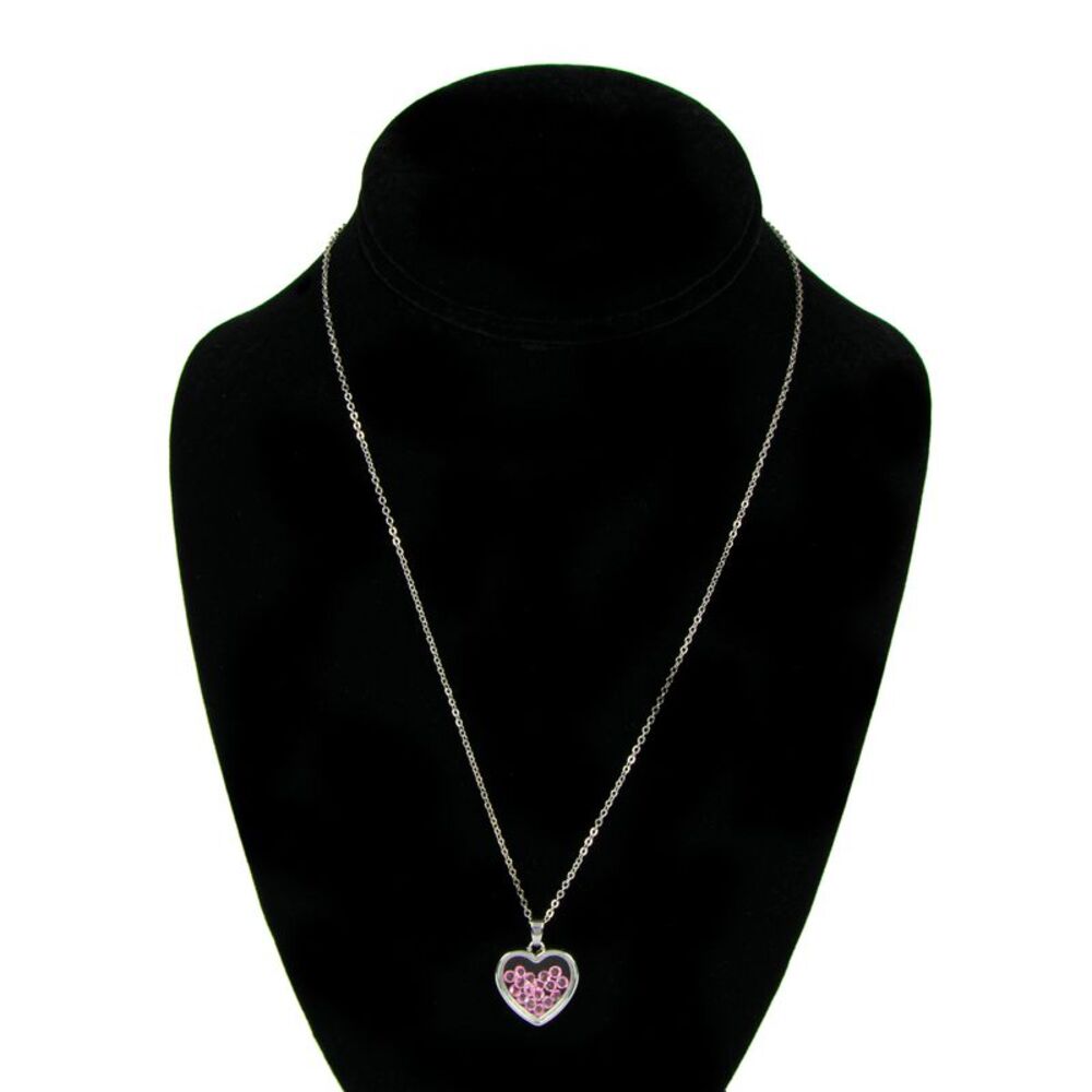 The Skyline Collection October Birthstone Pink Tourmaline Heart Jewelry Set - Picture 5 of 9